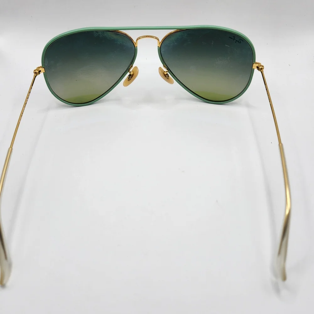 Ray-Ban Green Aviator Sunglasses - Picture 6 of 9